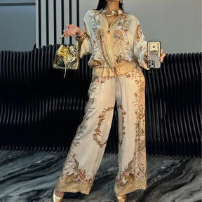 Conjunto Saori™ em Tecido Leve com Brilho Acetinado / Um Toque Cultural e Contemporâneo para Mulheres de Estilo Leve e Autêntico!