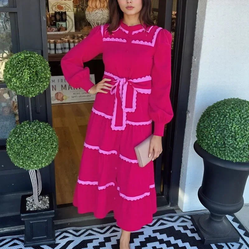 Vestido Walga™ Estilo Retrô Europeu em Veludo Cotelê/ O Charme Atemporal da Moda Alemã para Mulheres Únicas!