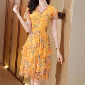 Vestido Bellevoile™ em Popelina Floral com Movimento Leve / A Delicadeza Rara que Brilha em Qualquer Estação!