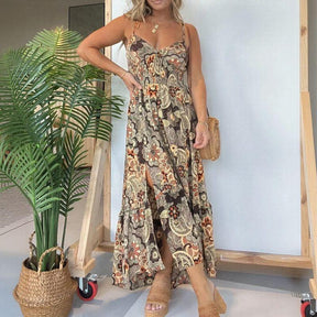 Vestido Sevilla™ em Popelina Leve com Amarração nas Costas / O Toque Boho Chic que Encanta em Qualquer Ocasião!