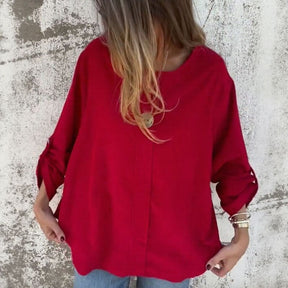 [COMPRE 1, LEVE 2] Blusa Magna™ Estilo Camisaria com Botão Único Chique / Minimalismo que se Destaca sem Esforço!