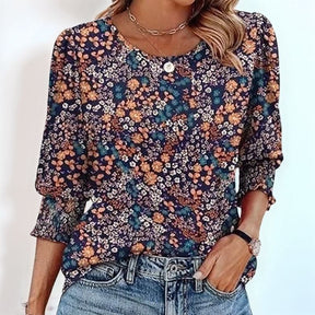 [COMPRE 1, LEVE 2] Blusinha Meriva™ com Punhos Franzidos e Estampas Exclusivas / Charme Atemporal para Todos os Momentos!