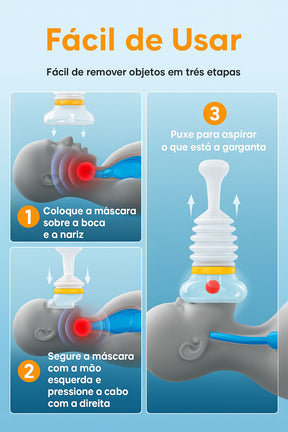 Máscara de Resgate Anti-Sufocamento com Bomba de Pressão / Praticidade e Segurança ao Seu Alcance!
