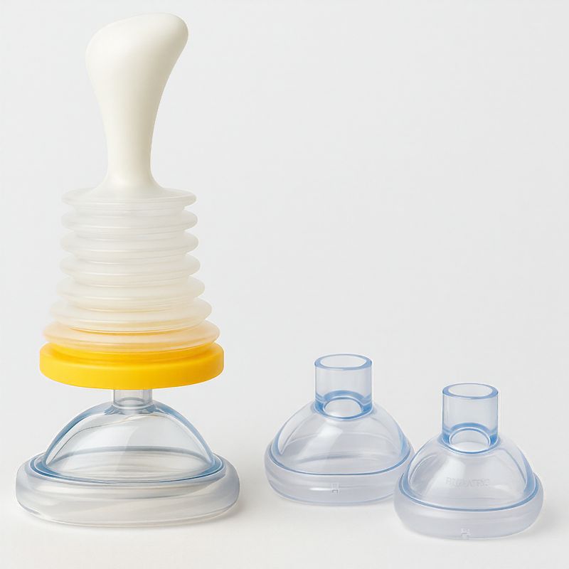 Máscara de Resgate Anti-Sufocamento com Bomba de Pressão / Praticidade e Segurança ao Seu Alcance!