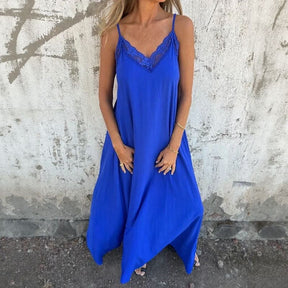 Vestido Magali™ em Viscose com Acabamento em Renda / Leveza absoluta com caimento que valoriza o corpo!