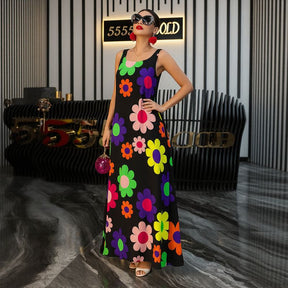 Vestido Flora™ com Estampa Floral Vibrante / Para Mulheres que Exalam Energia e Charme!