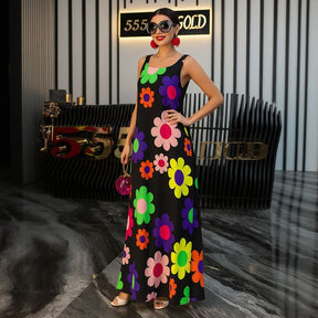 Vestido Flora™ com Estampa Floral Vibrante / Para Mulheres que Exalam Energia e Charme!