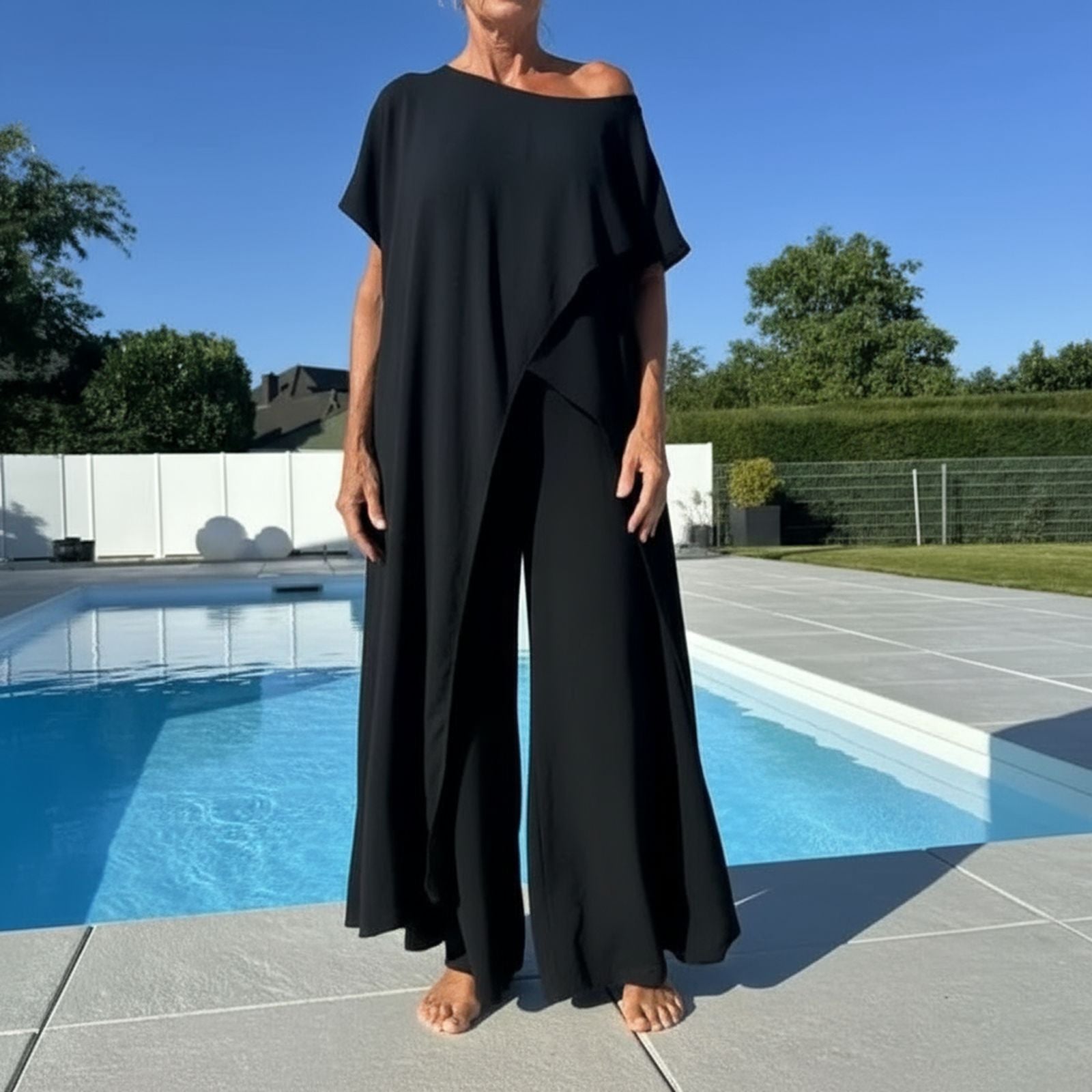 Conjunto CasaLuna™ em Linho de Algodão e Corte Assimétrico / O Conforto e Estilo que Voce Precisa!