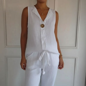 [COMPRE 1 E LEVE 3] Regata Sicília™ Em Linho de Algodão com Gola Lapela / Frescor, Charme e Conforto para o Dia a Dia!