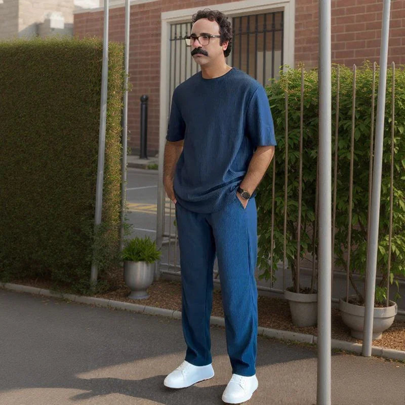 Conjunto Masculino Gentleman™ em Seda Gelo com Tecnologia Antitranspirante / Diga adeus às roupas pesadas, apertadas e desconfortáveis !