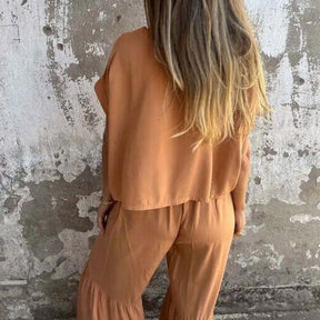 Conjunto Lucille™ com Toque Artesanal e Barra Detalhada / O Minimalismo Sofisticado que Vai Além do Básico!