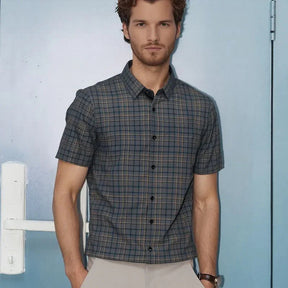 Camisa Xadrez Dorian™ em Seda Gelada Antissuor / Conforto Atemporal com Presença Marcante!