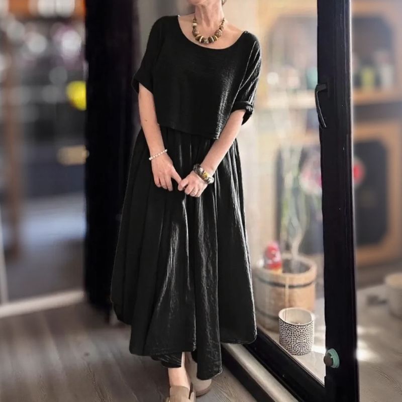 Conjunto Marrocos™ em Linho de Algodão com Camadas de Estilo / Duas Peças, Um Charme que Rompe Fronteiras!