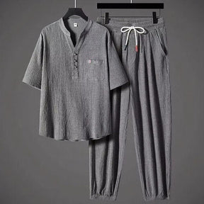 Conjunto Sartori™ em Viscose Premium com Gola Minimalista / O Ponto de Encontro Entre Conforto e Classe!