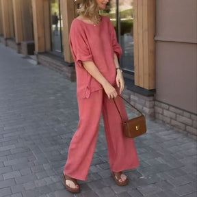 Conjunto Noronha™ em Linho de Algodão com Caimento Confortável / A Simplicidade Sofisticada que Encanta!