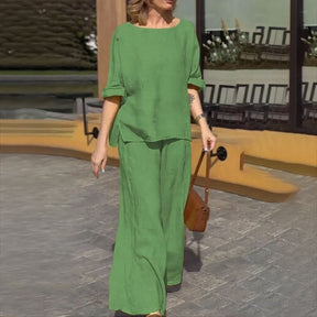 Conjunto Noronha™ em Linho de Algodão com Caimento Confortável / A Simplicidade Sofisticada que Encanta!