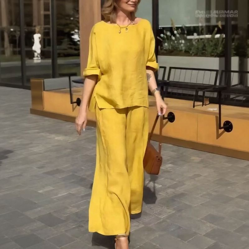 Conjunto Noronha™ em Linho de Algodão com Caimento Confortável / A Simplicidade Sofisticada que Encanta!