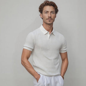 [COMPRE 1, LEVE 2] Polo Ventura™ em Malha Italiana Leve com Gola Minimalista/ Confortável, Sofisticada e Impossível de Ignorar!