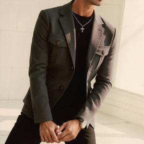 Blazer Casual Lauritz™ com Tecido Estruturado Premium / O Luxo Silencioso da Alfaiataria Italiana!