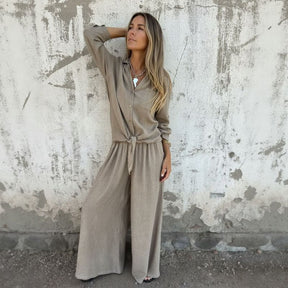 Conjunto Valença™ em Viscose Rústica de Caimento Nobre / Sofisticação Natural para Mulheres de Presença!