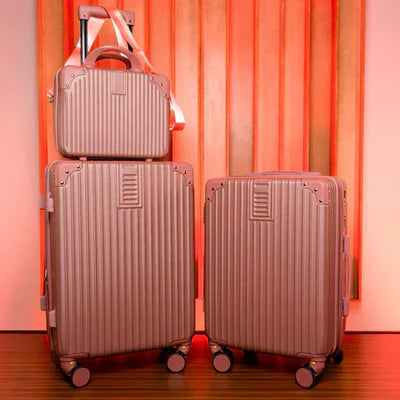 Kit 2 Malas de Viagem 10kg + 23kg com Frasqueira | Padrão ANAC | ABS Ultra Resistente | Rodas 360° | Cadeado TSA