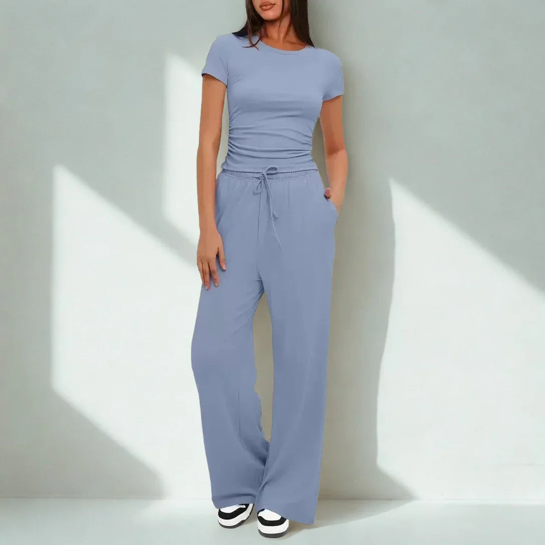 Conjunto Amália™ em Malha Premium de Algodão Misto / O Aconchego Chic Perfeito para Viagens, Passeios e Momentos de Bem-Estar!